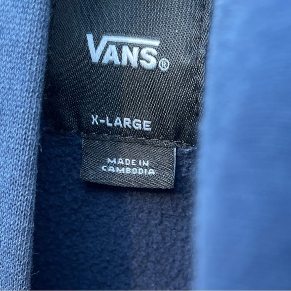 Vans off the wall kids navy blue  hoodie size kids XL ages 14+ - Picture 6 of 8